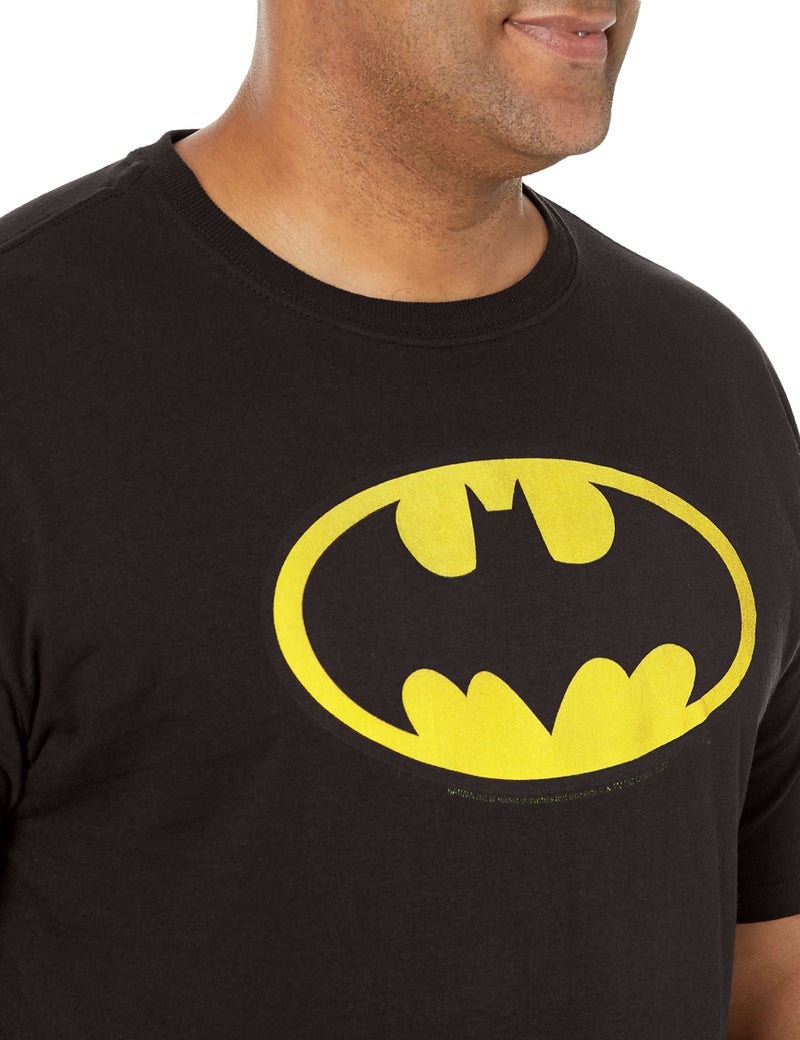 DC Comics Men's Batman Basic Logo T-Shirt, Black, Large - Image 3